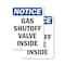 Signmission Gas Shutoff Valve Inside OSHA Notice Sign, Plastic, 10in W x 14in L, 2PK OS-2PACK-NS-P-1014-V-13035 - alternate 1